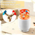30 lb. Refrigerant Recovery Tank with Float Switch & ¼ to ½ Adaptor(Only refrigerant recovery tank) - Image 4