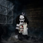 1.8ft Halloween Decoration Scary Clown, Sound-Actived Party Decor with Creepy Sound , Scary Haunted House Props for Indoor Party Home Table Garden Yard Lawn - Image 10