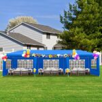 Same Code 50466833 10'x30' Outdoor Party Tent with 8 Removable Sidewalls, Waterproof Canopy Patio Wedding Gazebo, Blue - Image 18