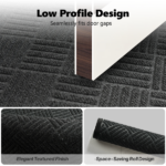 1PC Diagonal Grid Composite Rubber Mat, Gray, 60x90x0.7cm, Kitchen & Home Anti-Fatigue Floor Mat - Image 5