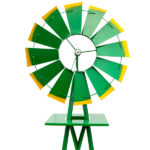 8FT Weather Resistant Yard Garden Windmill Green - Image 13