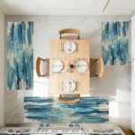 Three-piece kitchen rug set, non-slip and washable, abstract pattern kitchen hallway rug, soft and comfortable, suitable for sinks, floors, entrances, hallways and bathrooms. - Image 10