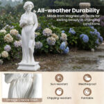 31.5" Greek Goddess Garden Statue, All-Weather MgO Outdoor Sculpture for Patio Lawn Yard Decor - Image 8