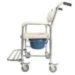 4 in 1 Multifunctional Aluminum Elder People Disabled People Pregnant Women Commode Chair Bath Chair White - Image 6
