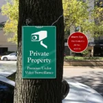 CIFbuy Aluminum Private Property No Trespassing Sign With Security Camera Warning Heavy Duty Safety Sign For Driveway Business Entrance Home Green White Black Gray Easy To Install (TikTok, temu pick-up service) - Image 7