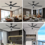 52 inch Ceiling Fans with Lights, Large Air Volume Ceiling Fans with Reversible Quiet DC Motor and Remote, 5D-W5, 5X-W5[Unable ship on weekends, TK/TEMU only for pickup, only TX10643 warehouse supports GOFO] - Image 8