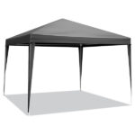 Same Code 00418742 10'x10' Gazebo Waterproof Outdoor Canopy Patio Tent Party Tent for Wedding BBQ Cater, Black - Image 3