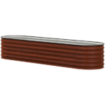 Brown 7.9' x 2' x 1.4' Galvanized Raised Garden Bed – Metal Planter Box with Safety Edging for Outdoor Gardening - Image 7