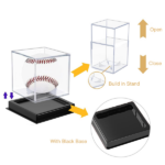 UV Protected Acrylic Baseball Display Case Clear Ball Boxes Memorabilia Showcase tk/temu self-pickup orders - Image 5