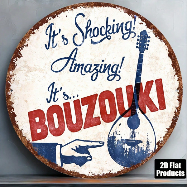 7fb81a1a-e6ef-4d43-b221-64733176c49e.png CIFbuy 1pc 8x8in Vintage Bouzouki Instrument Round Sign, "" Instrument Round Sign, Sign, Greek Music Culture 2D Flat Decorative Plaque TikTok, Temu Self-pickup Logiaqics - Image 1