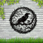 CIFbuy Gothic Black Crow Wall Art Vintage Industrial Bird Silhouette Wall Decor for Living Room Bedroom(TikTok, temu pick-up service) - Image 6