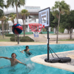 Same Model Code: 13290080 HY-B064S Portable Movable Swimming Pool PVC Transparent Backboard Basketball Stand (Basket Adjustment Height 1.15m-1.35m) Maximum Applicable For 7 # Ball - Image 17