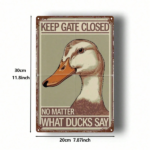 CIFbuy 1PC Cartoon Duck Head Metal Sign 8x12 Inch" Vibrant Color Character Art Plaque, Waterproof Rustproof Wall Decor, Plaque, Waterproof Rustproof Wall Decor, Easy Mount 8x12 Inch, VikTok, 8x12 Inch, VikTok, t Self-pickup Logiopics - Image 2