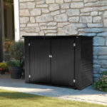 Outdoor Storage Shed, Outdoor Storage Cabinet, Lockable Outdoor Storage Box for Garbage Cans, Lawn Mower and Tools - Image 10