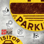CIFbuy 2D Flat Aluminum Round Outdoor Sign 7.87x7.87 Inch, "" Outdoor Sign, 7.87x7.87 Inch Visitor Parking Symbol Car Design Wall TikTok, TikTok, tememu Self-pickup LogiWaics - Image 3