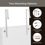 The Whole Surface PVC Film Wall Hanging Door With Lock Jewelry Cabinet Fitting Mirror Cabinet - Image 6