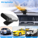 24V Car Truck Heater -200W Fast Heating & Fan Mode, 360° Adjustable, 2 in 1 Defroster Defogger Demister Windshield Heater Defog Defrost for Van Bus Camping Travel - Image 3