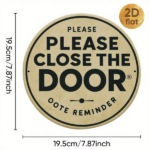 CIFbuy 1pc Metal Iron Sign 7.87x7.87 Inch Please Close the Door, "the Door, 2D" Printed, Decor with Bold Black Text & Yellow Background TikTok, TikTok, temuemu Self-pickup Logiics - Image 7