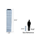 Tall Floor Vase 29.92" (76cm) Mirrored Floor Vase for Home Decor Large Cube Vase in Silver for Dried Flowers Modern Glass Vase for Living Room - Image 8