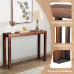 46 inch Pinewood Entryway Table, Console Table Entrance Table, Narrow Sofa Table for Living Room Entryway Hallway, Walnut - Image 2