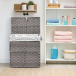 110L Laundry Hamper with Lid, Laundry Basket with Removable Liner for Bathroom Bedroom Gray (Shipment from Walmart) - Image 6