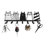 CIFbuy Top - Notch Cute Cat Decorative Hook. The 7 - Hooks Key Hook Rack That Transforms into a High - Quality Modern Wall - Mounted Coat Rack.Wall Sculptures.(TikTok/temu self-pickup orders)