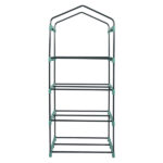 69x49x160cm Black Iron Pipe Pointed Mini Flower Stand With 4 Layers Of Grid, With Zipper Rolling Door, PE Cloth Green House SAME AS99351374 - Image 28