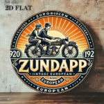 CIFbuy 1pc 2D Flat Round Sign 8x8in ZUNDAPP, "" ZUNDAPP 1920s, European Retro Plaque Vintage Motorcycle Metal Tin Sign TikTok, Temu Self-pickup LogiSiics - Image 5