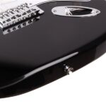 Rosewood Fingerboard Electric Guitar Black w/ White - Image 13