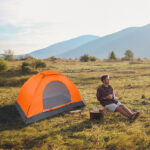 1-Person Waterproof Camping Dome Tent Quick Shelter Outdoor Hiking Orange - Image 14