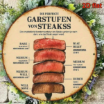 CIFbuy 1pc Vintage French/German Steak Doneness Chart, 8x8 Inch Retro Meat Temperature Guide Sign, 2D Flat Kitchen Decor For Restaurant TikTok, TikTok, Self-pickup Logiopics - Image 6