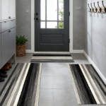 Three-piece kitchen rug set, non-slip and washable, abstract pattern kitchen hallway rug, soft and comfortable, suitable for sinks, floors, entrances, hallways and bathrooms. - Image 12