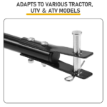 Tow Behind Broadcast Spreader, 110LBS Capacity, Tow/Push Garden Spreader with 10 Adjustable Setting, Lawn Spreaders for Seed, Fertilizer, Salt, Ice Melt - Image 2