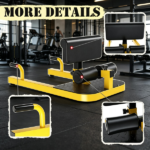 Yellow 3-in-1 Padded Home Gym Fitness Equipment: Squat Machine for Push Up, Sit Up & Deep Squat Training - Image 4
