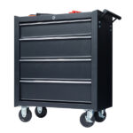 Single-bottom cabinet 4-draw, steel, black 330lb instrument cart, storage room - Image 18