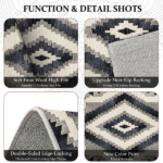 Three-piece kitchen rug set, non-slip and washable, abstract pattern kitchen hallway rug, soft and comfortable, suitable for sinks, floors, entrances, hallways and bathrooms. - Image 7