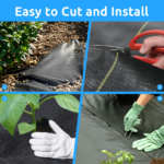 XISHAN 3'X300' Black HDPE 70 Gram Weed Barrier Fabric - Image 8