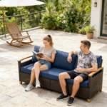 Rattan Wicker Sofa - Image 5