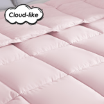 Pink plus-size comforter for all seasons, perfect for cozy bedrooms, luxurious hotel rooms, single, double, or king-size beds. Made of microfiber fabric, hand and machine washable. A great Christmas gift. - Image 7