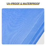 4*4*3.3FT Black Iron Pipe PVC Coated Polyester Tarpaulin Waterproof and UV-resistant Blue Pet Tent. Tarpaulin bottom is sewn together; top has Velcro closure - Image 7