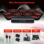 9-Pad Electric Drum Set for Beginners, MIDI USB Connection Dual Stereo Speakers Black+Red - Image 5