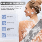 Premium Bamboo Fiber Exfoliating Body Scrubber Towel – Deep Clean & Gentle Exfoliation for Smooth Skin-Grey - Image 4
