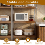 (24 INCH) 5 Pcs Wire Shelf Covers, Foamed PVC Wire Rack Covers for Removable Closet (Not Wood), Pantry Shelves for Cabinet Bathroom Kitchen Shelving Decoration ( WALNUT Color ) - Image 10