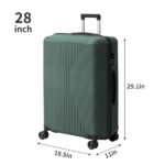 PP Trolley Case 20in 24in 28in 3PCS Suitcase Set Dark Green - Image 5