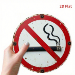 CIFbuy Vintage | 1PC Round Iron Metal No Smoking Sign 8x8 Inch 2D Flat Print Warning Plaque Multi-Use Wall Decor Art For Home Garden In TikTok, TikTok, n In Self-pickup Logiopics - Image 4