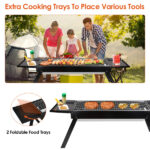 Portable BBQ Griddle, Foldable Kabob Barbecue for Outdoor Hibachi BBQ Lamb Skewer Camping Barbecue Grill in Garden Backyard Party Picnic Travel No shipments on weekends - Image 3