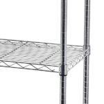 5-Tier NSF Heavy Duty Adjustable Storage Metal Rack with Wheels & Shelf Liners Ideal for Garage, Kitchen, and More - Chrome - Image 7