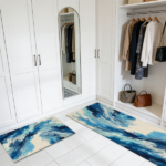 Three-piece kitchen rug set, non-slip and washable, abstract pattern kitchen hallway rug, soft and comfortable, suitable for sinks, floors, entrances, hallways and bathrooms. - Image 8