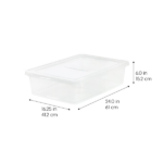 28 Qt Plastic Underbed Storage Bins, Clear, 4 Count Pack (Shipment from Walmart) - Image 2