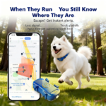 GPS Pet Tracker for Dogs Cats Built-in IoT Sim WiFi Tracking Unlimited Distance QR Code Anti-Lost Locator, Subscription Required - Image 5